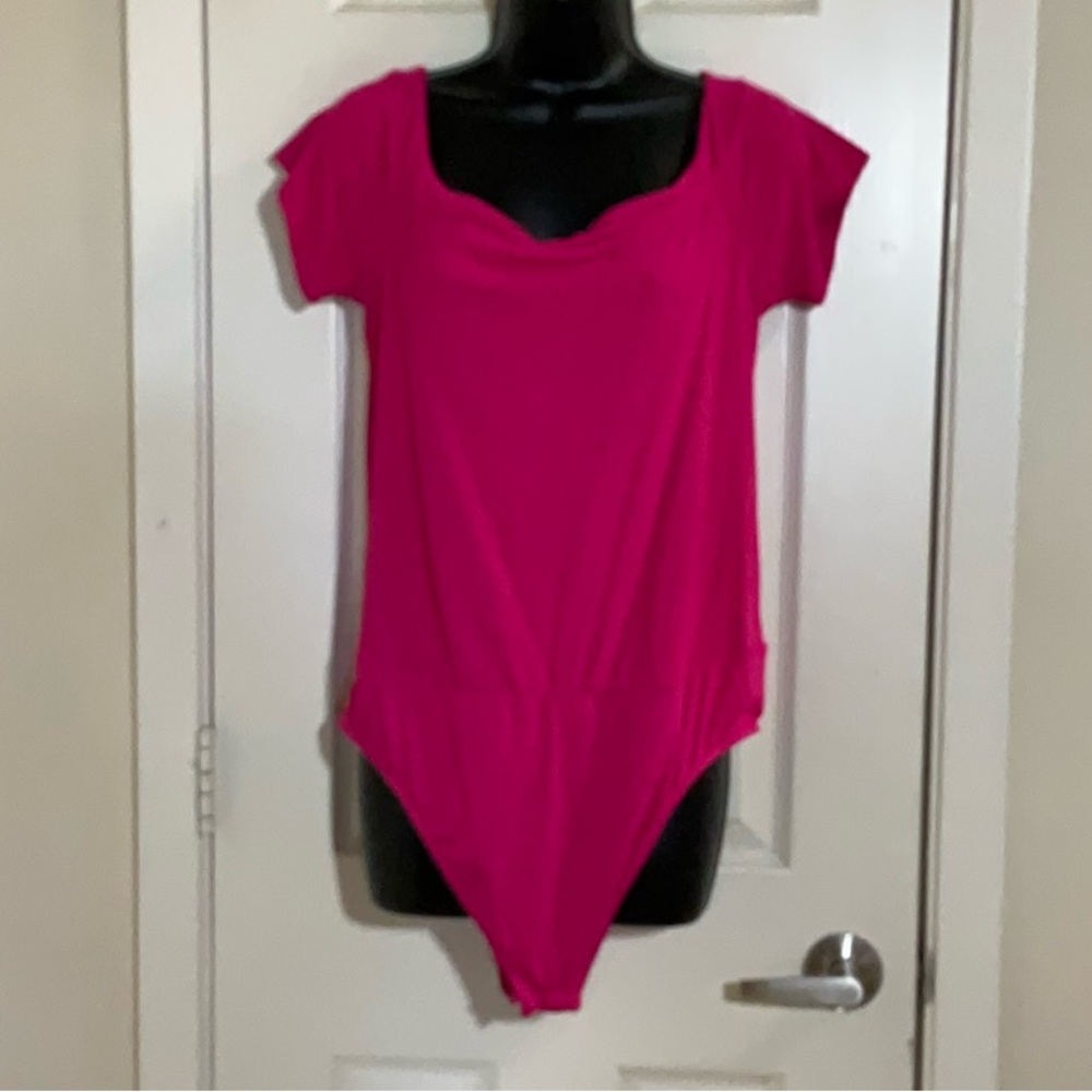Women's Pink Bodysuit Top